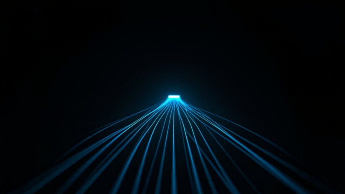 Illuminated Server Blade in Dark Data Center