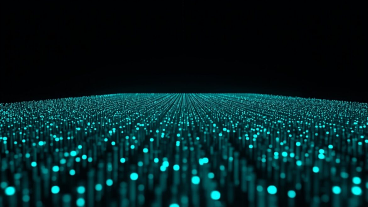 Infinite Depth with Metallic Teal Data Blocks