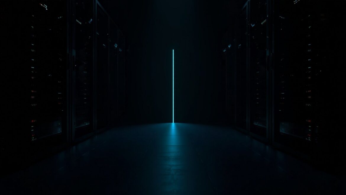 Triangular Light Path in Server Room